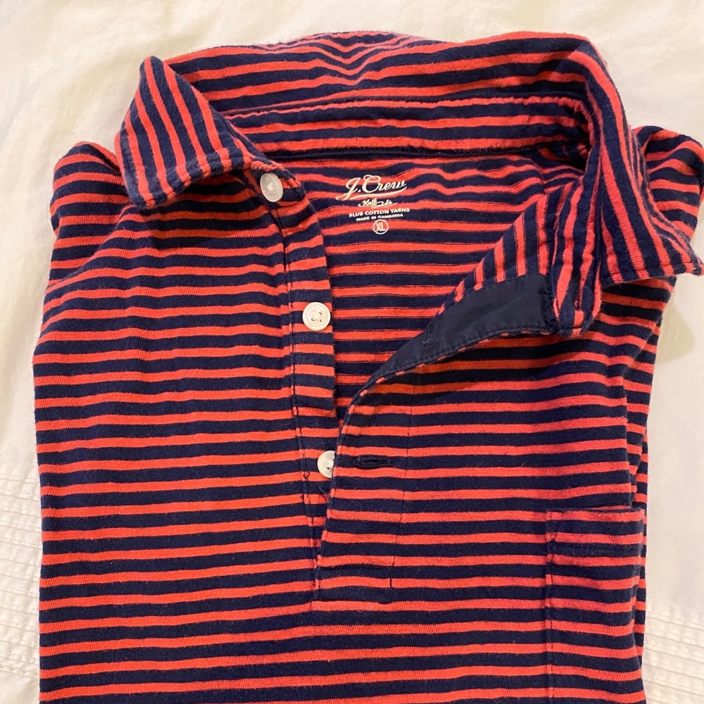 J Crew XL mens slub jersey polo